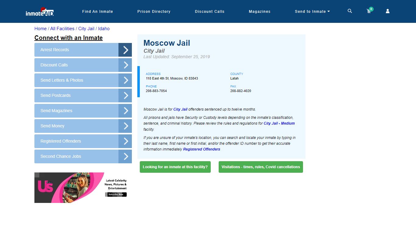 Moscow Jail | Inmate Locator